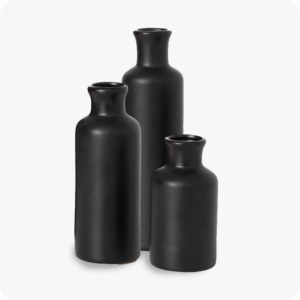 Ceramic Vase Set – 3 Small Vases