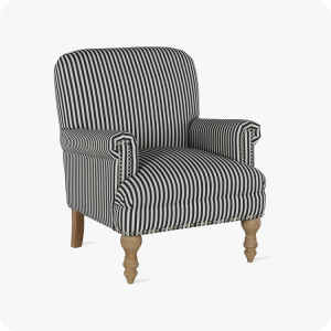 Black Stripe Accent Chair