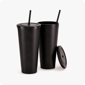 Travel Tumbler with Lid and Straw